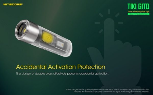 Nitecore TIKI GITD, Lanternă Breloc, Reîncărcabilă USB, 300 Lumeni, 71 Metri