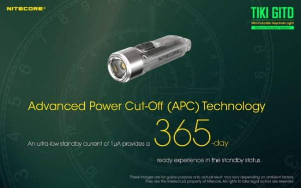 Nitecore TIKI GITD, Lanternă Breloc, Reîncărcabilă USB, 300 Lumeni, 71 Metri