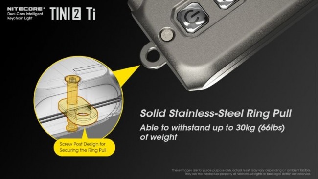 Nitecore TINI2 Ti, Lanternă Breloc, Reîncărcabilă USB-C, 500 Lumeni, 89 Metri - imagine 13
