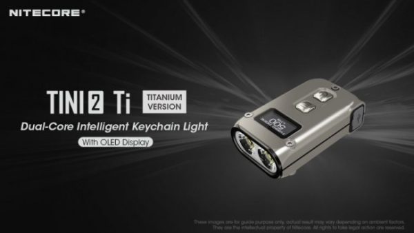 Nitecore TINI2 Ti, Lanternă Breloc, Reîncărcabilă USB-C, 500 Lumeni, 89 Metri
