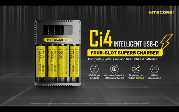 Nitecore CI4, Încărcător Universal, IMR/Li-ion, Ni-MH/Ni-Cd