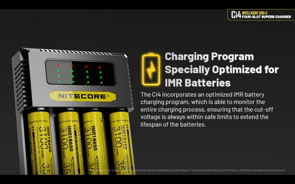 Nitecore CI4, Încărcător Universal, IMR/Li-ion, Ni-MH/Ni-Cd